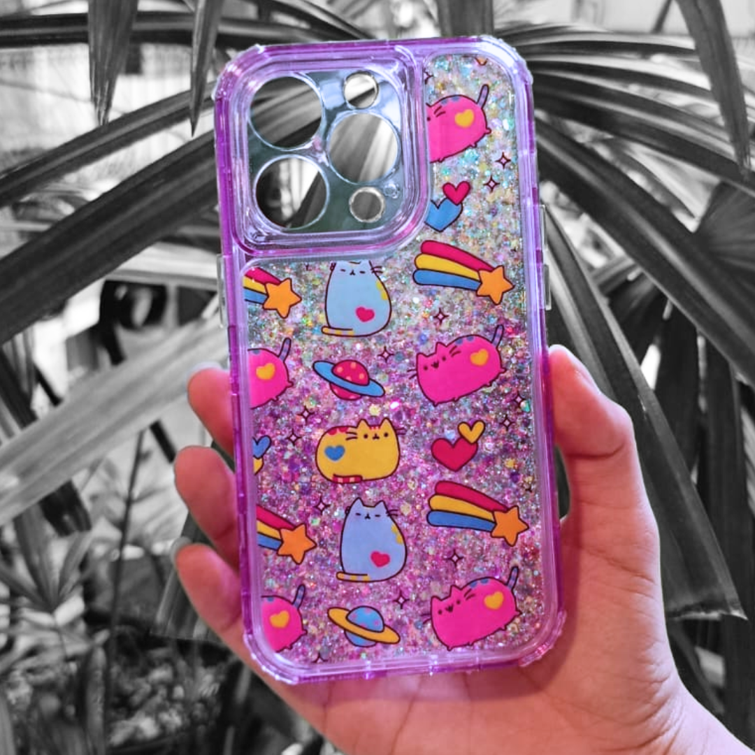 Case 360 Full Protection para iPhone | Diseño Starry Cat: Gatitos y Estrellas ✨🐱