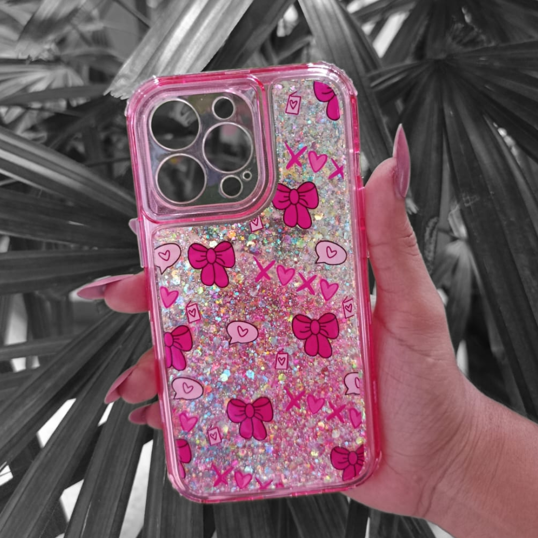 Case 360 Full Protection para iPhone | Edición Sparkle: Lazos, Corazones y Brillos ✨💖