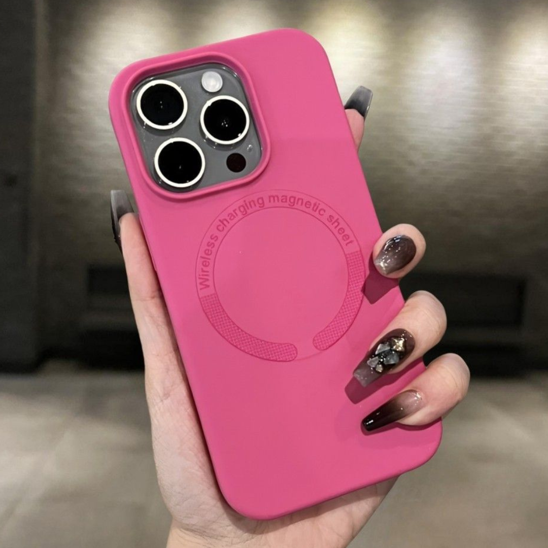 Funda de Silicona Soft Pink con Alineación Magnética Integrada