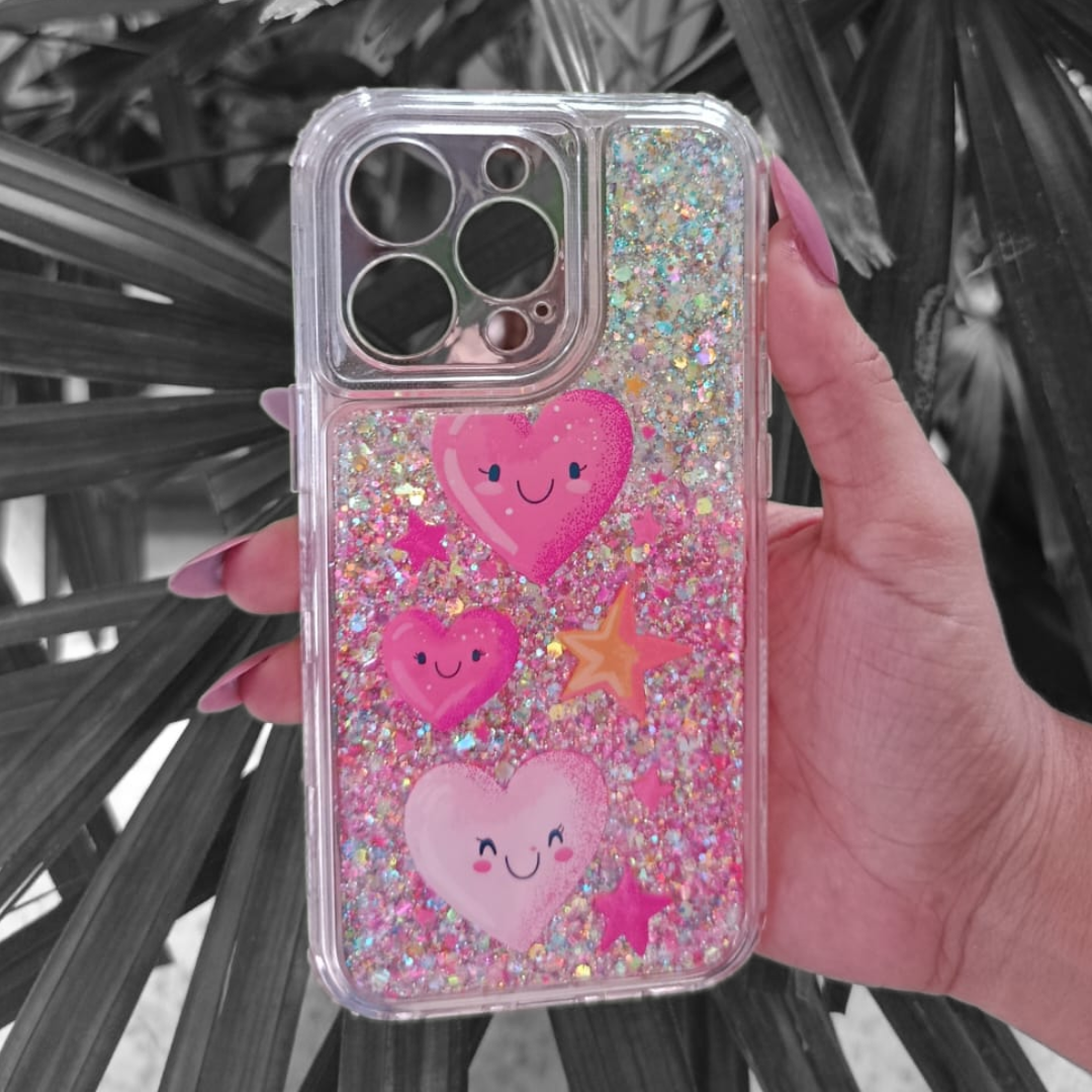 Case 360 Full Protection para iPhone | Diseño Dreamy: Corazones y Estrellas ✨💖