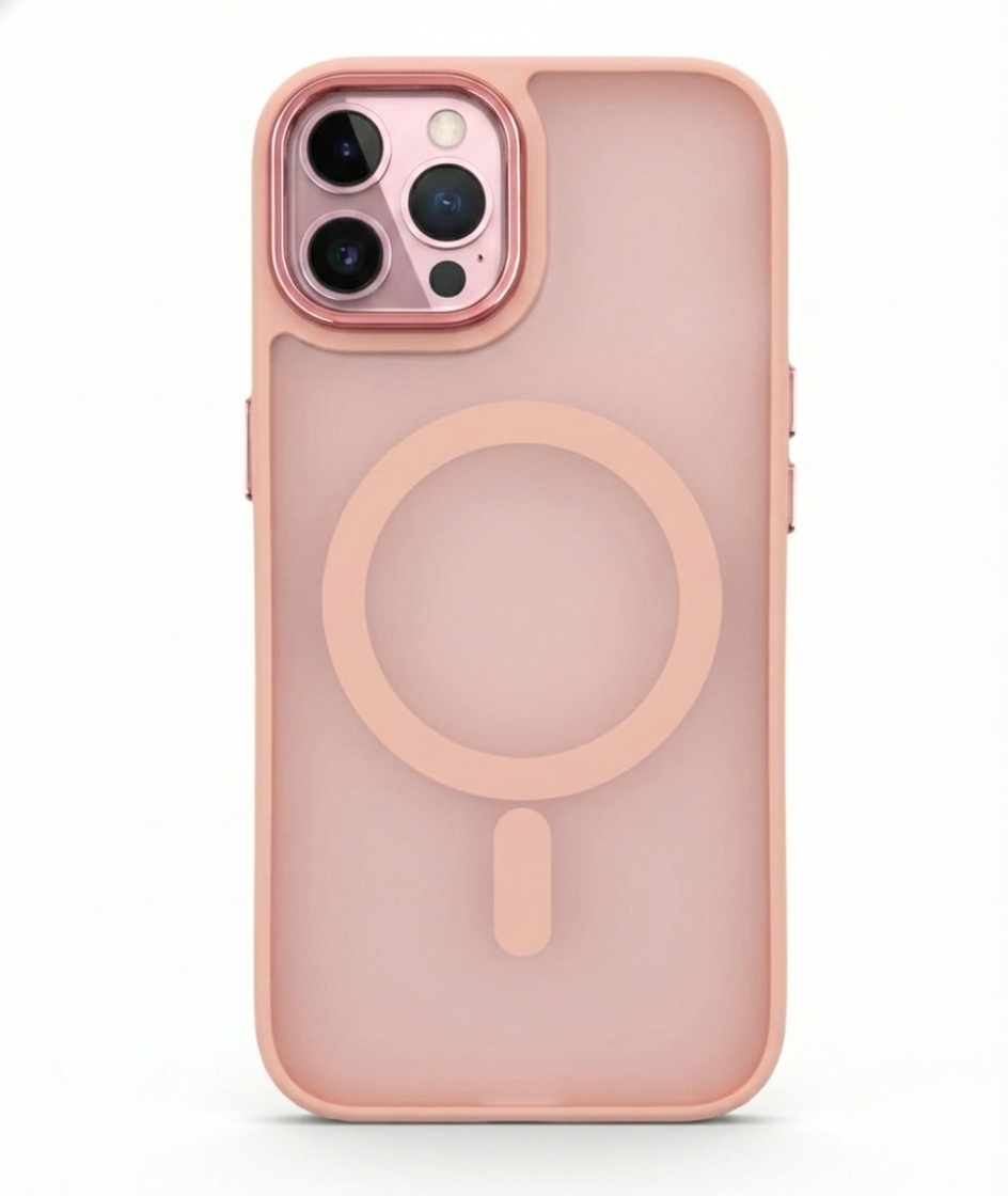 Funda Protectora Ultra-Slim Color Melon Translúcido con Carga Magnética Integrada – Compatible con iPhone